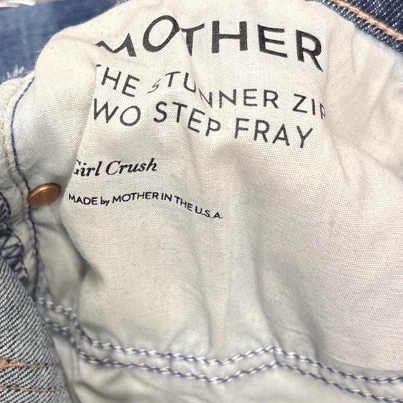 Mother The Stunner Zip Two Step Fray Jeans “Girl Crush” Size 25 - Picture 7 of 7
